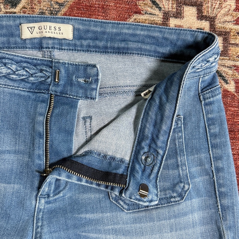 GUESS Braided Waist Flare Jeans Size 29 - Picture 8 of 12